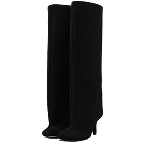 Pinokino Knee High Wide Calf Long Suede Square Boots NWOT